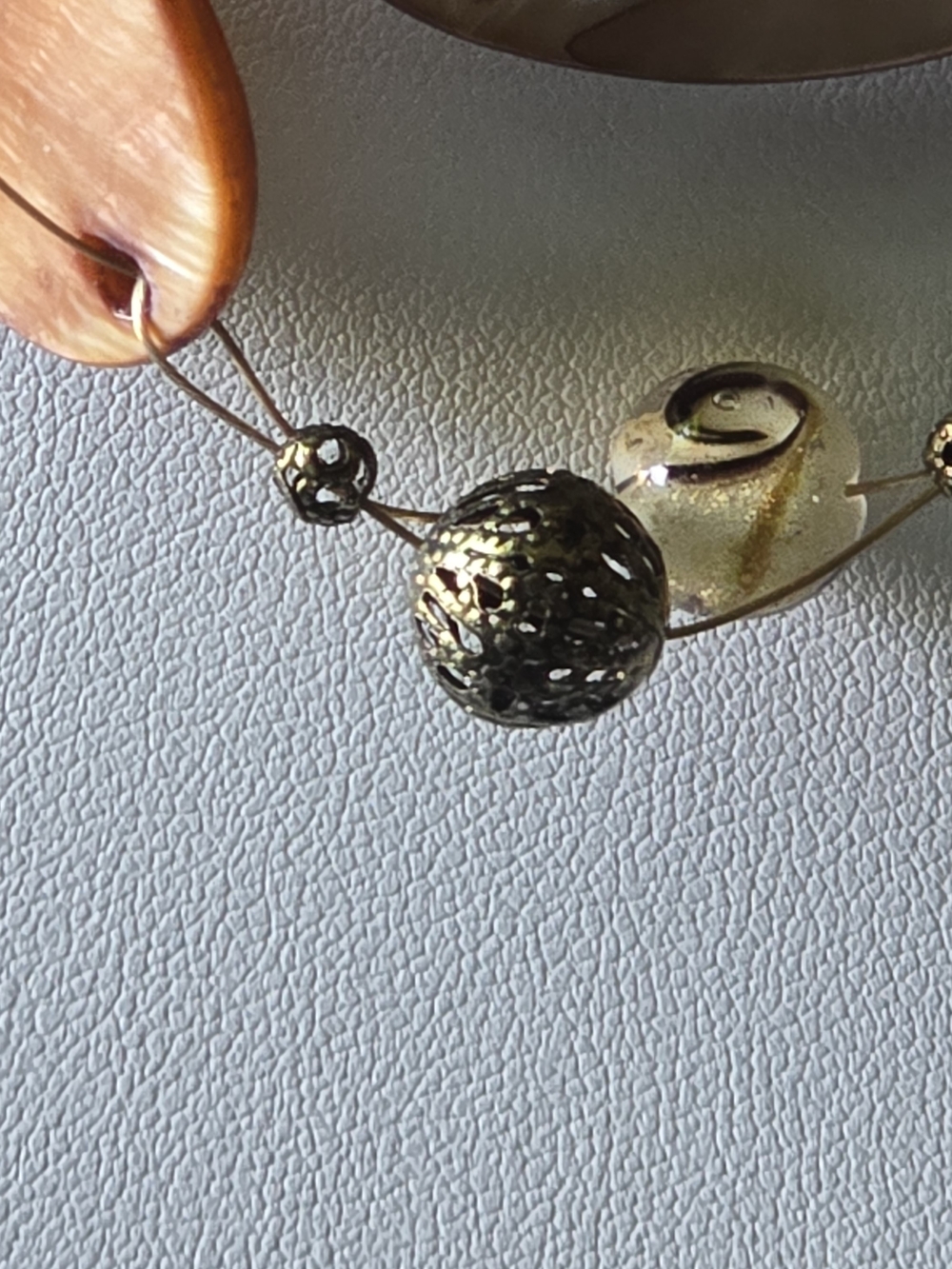Multi-Strand Brown Shell Oval Necklace - Picture 6 of 8